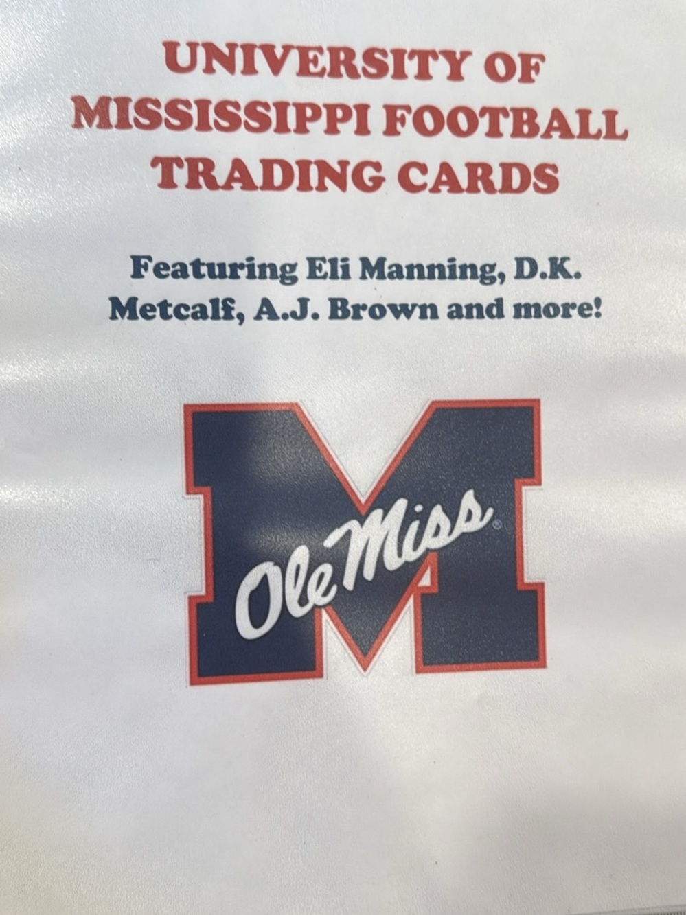 University of Mississippi Football Trading Cards - Ole Miss Navy/Red
